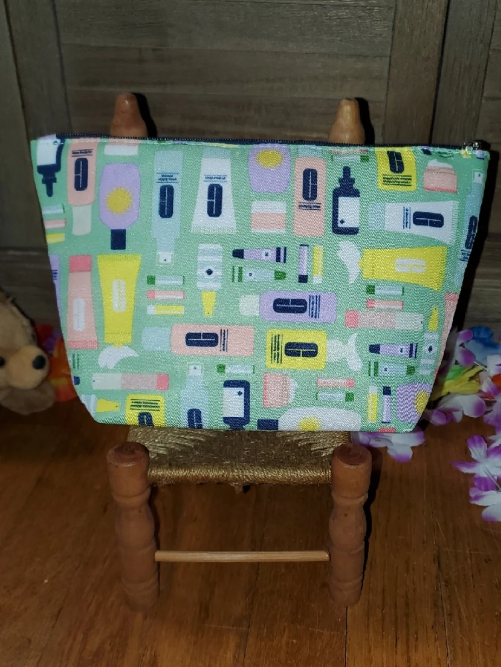 Clinique x Kate Spade New York Cosmetic Pouch - Mint Multi
